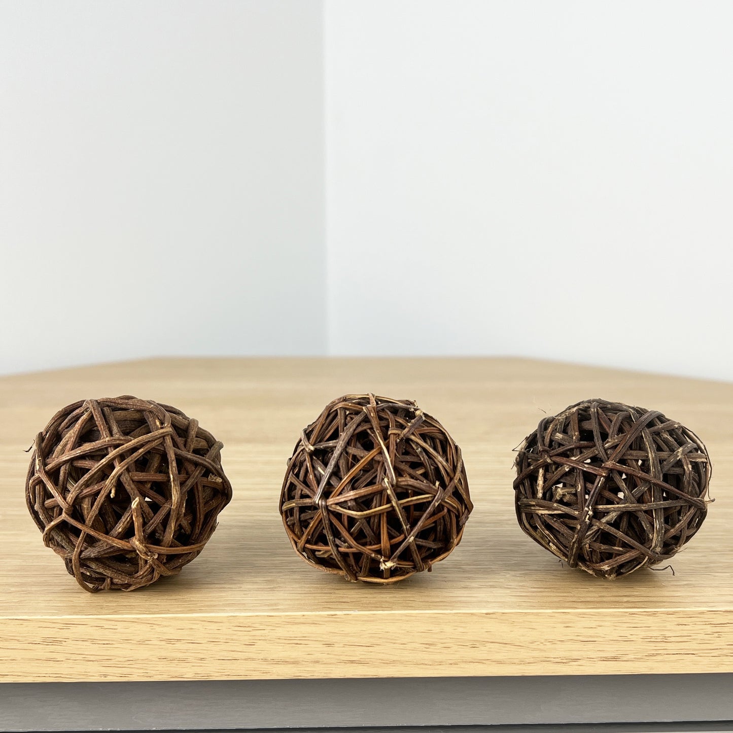 Set of 6 Small Willow Decorative Bowl Filler Balls