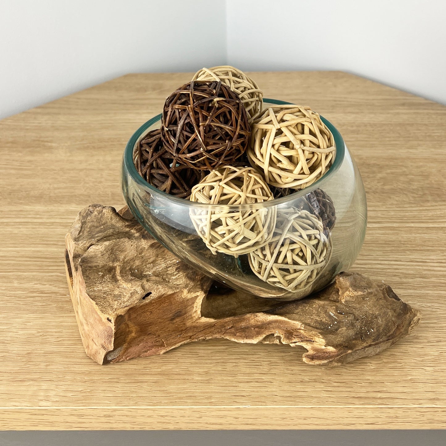 Set of 6 Small Willow Decorative Bowl Filler Balls