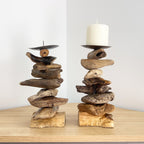 Pair of Driftwood Candle Holders
