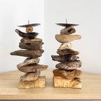 Pair of Driftwood Candle Holders