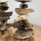 Pair of Driftwood Candle Holders