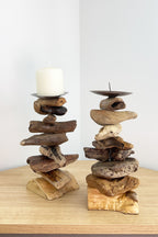 Pair of Driftwood Candle Holders