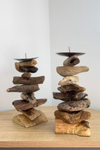 Pair of Driftwood Candle Holders
