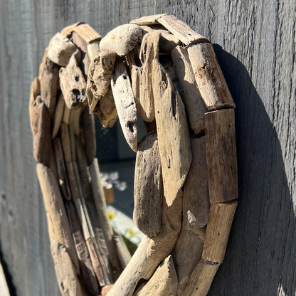 Driftwood Heart Wall Mirror