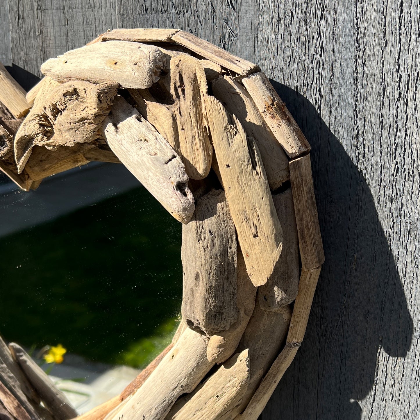 Driftwood Heart Wall Mirror