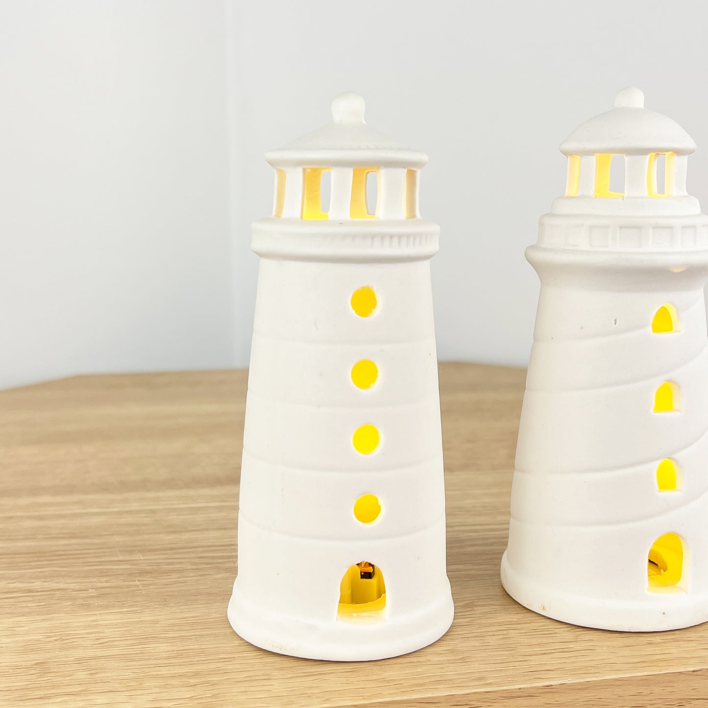 Pair of LED Lighthouse Ornaments