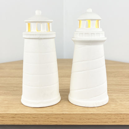 Pair of LED Lighthouse Ornaments