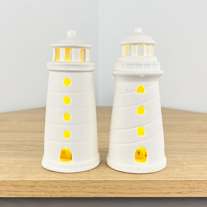 Pair of LED Lighthouse Ornaments