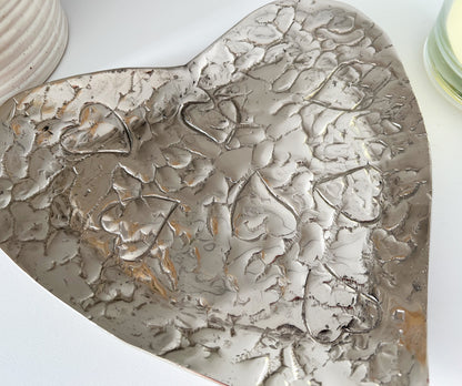 Silver Heart Shaped Trinket Dish