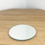 12cm Mirrored Glass Candle Plate