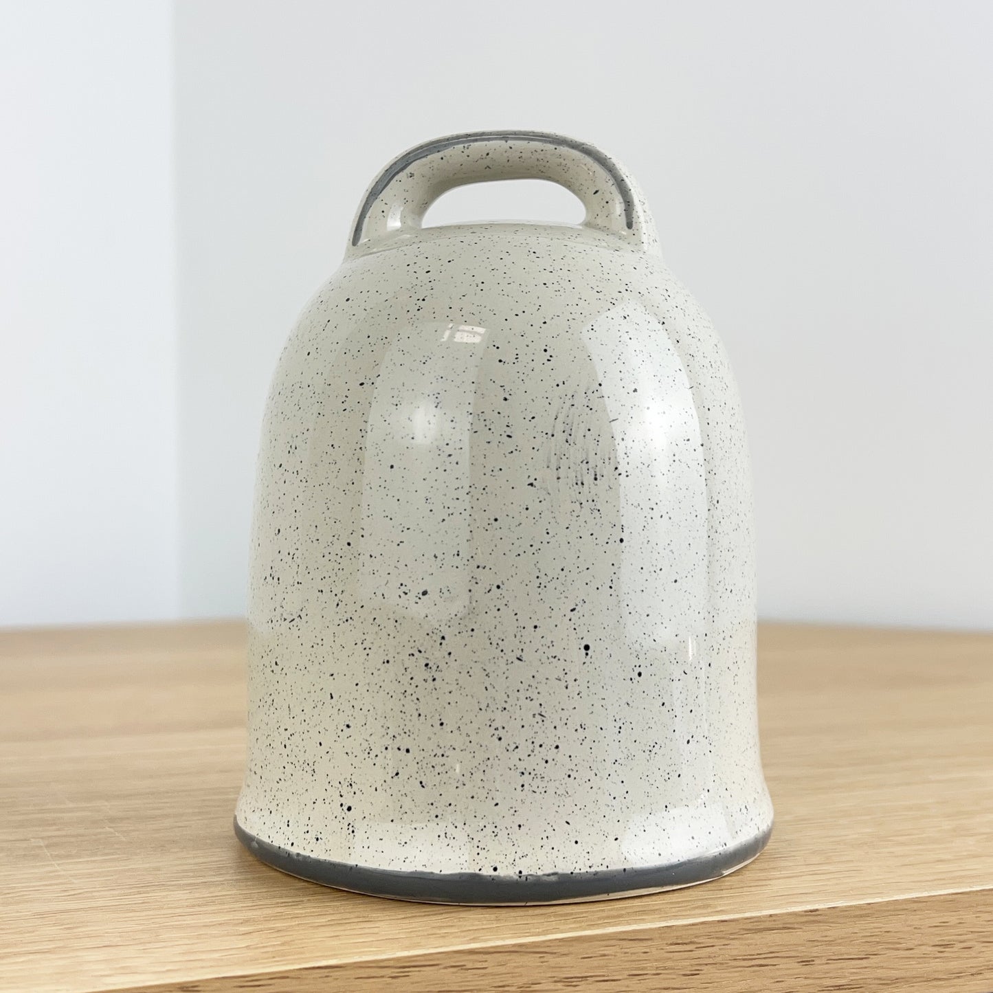 Grey 'Seasoned with Love' Salt Pig - Ceramic