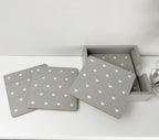 Hearts Wooden Coasters with Holder