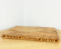 Mango Wood Chopping Board - 'Sliced Chopped Diced'