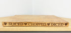 Mango Wood Chopping Board - 'Sliced Chopped Diced'
