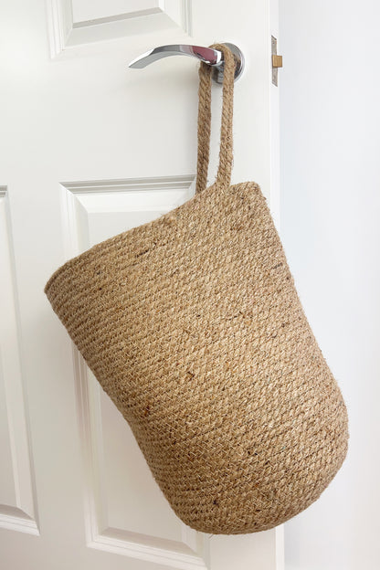 Woven Jute Hanging Storage Bag