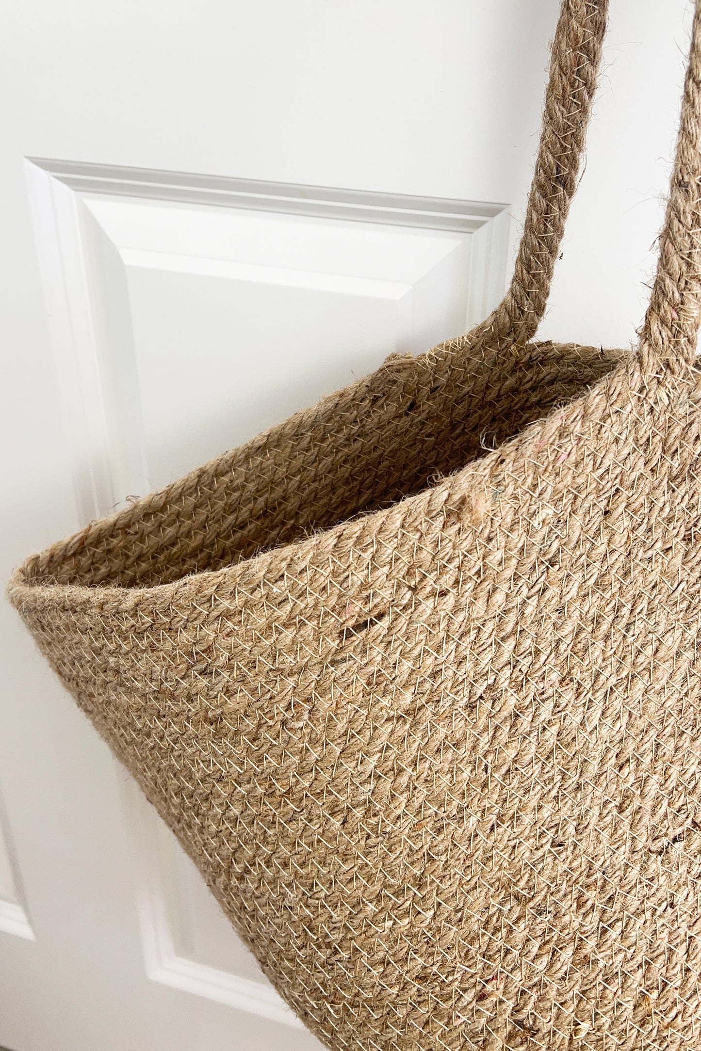 Woven Jute Hanging Storage Bag