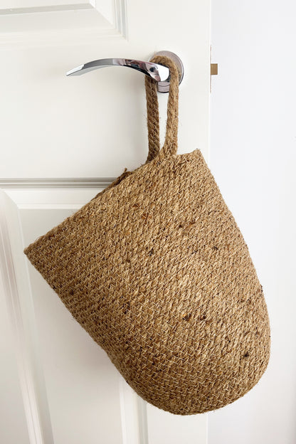 Woven Jute Hanging Storage Bag