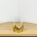 Gold Crown Tea Light Candle Holder