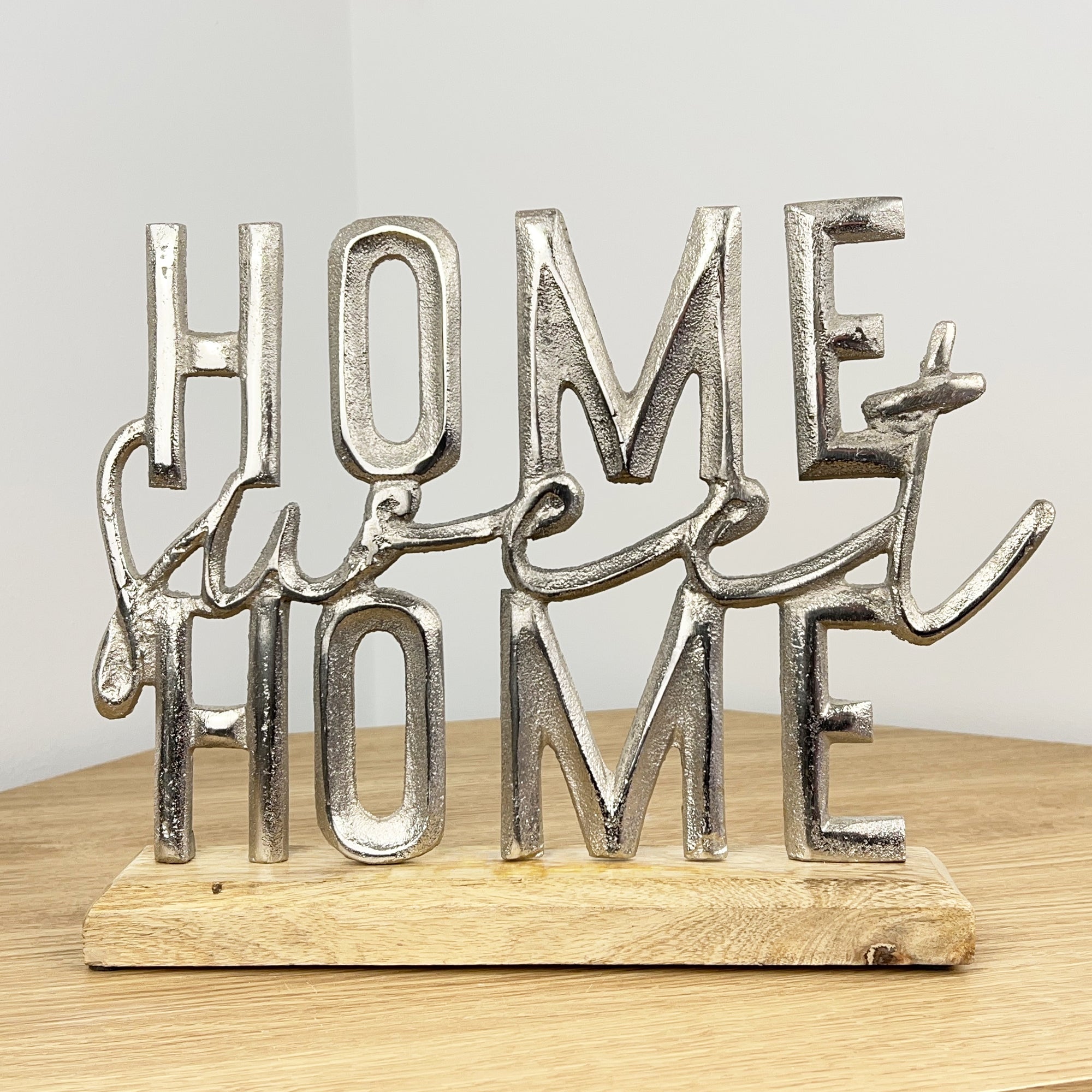 Silver 'Home Sweet Home' Word Ornament