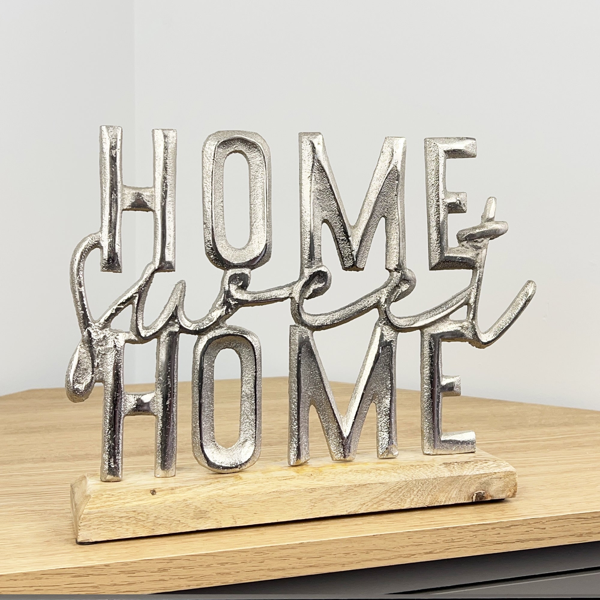 Silver 'Home Sweet Home' Word Ornament