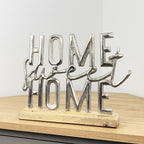 Silver 'Home Sweet Home' Word Ornament