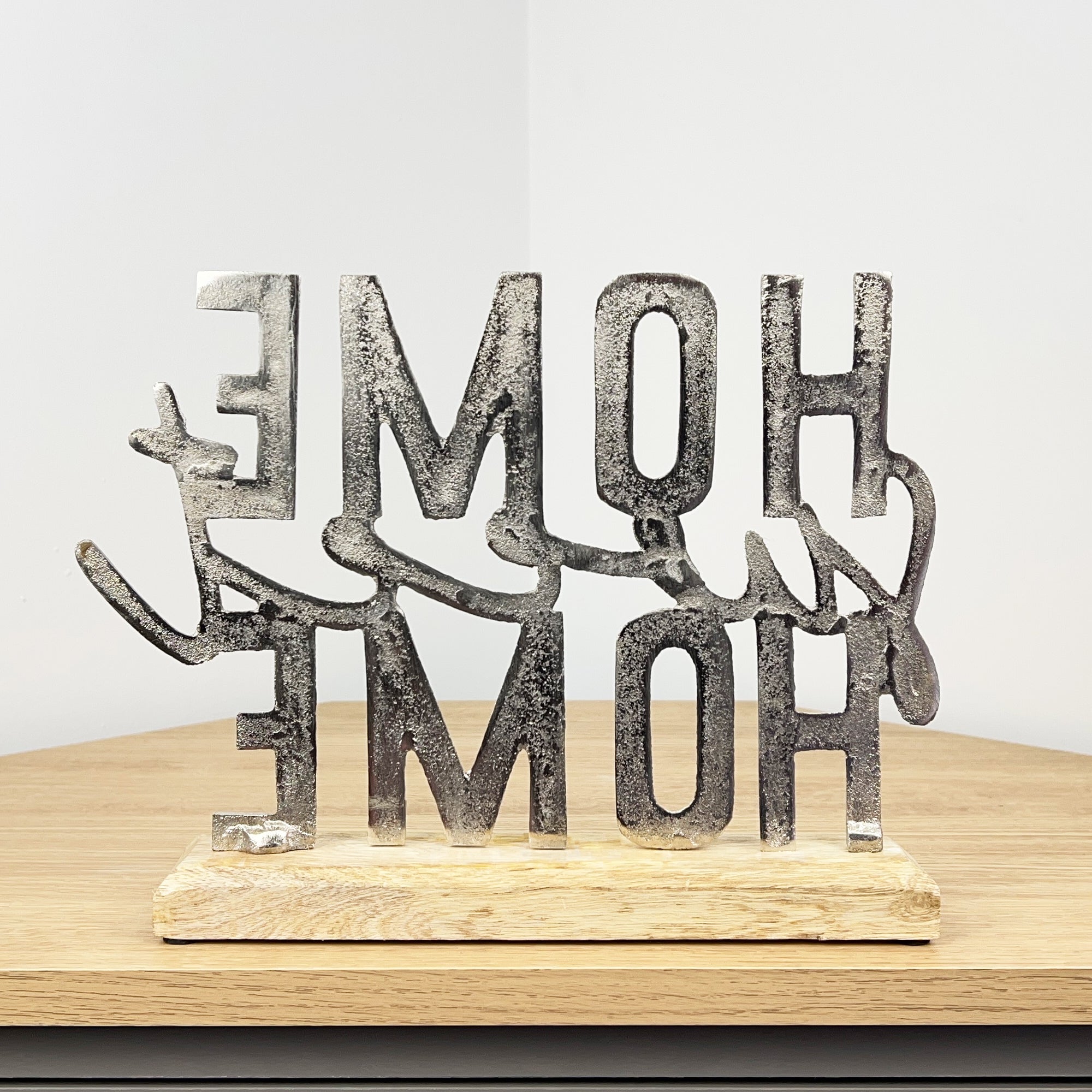 Silver 'Home Sweet Home' Word Ornament