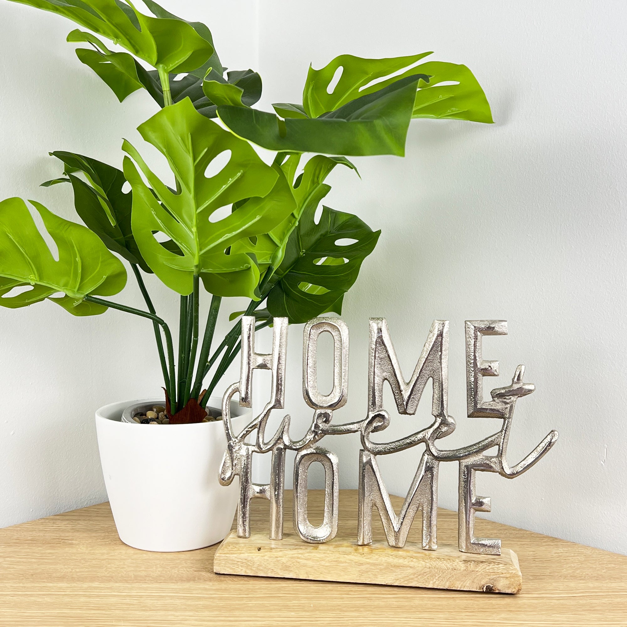 Silver 'Home Sweet Home' Word Ornament