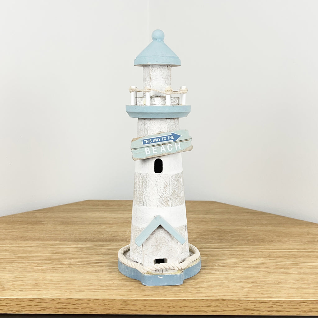 29cm 'This Way to the Beach' Lighthouse Ornament
