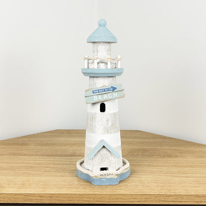 29cm 'This Way to the Beach' Lighthouse Ornament