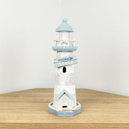 29cm 'This Way to the Beach' Lighthouse Ornament