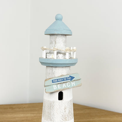 29cm 'This Way to the Beach' Lighthouse Ornament