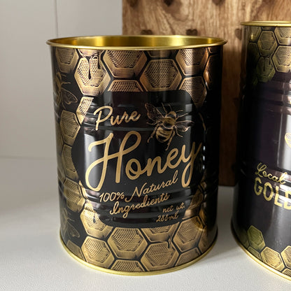 Set of 2 Bee Storage Tins