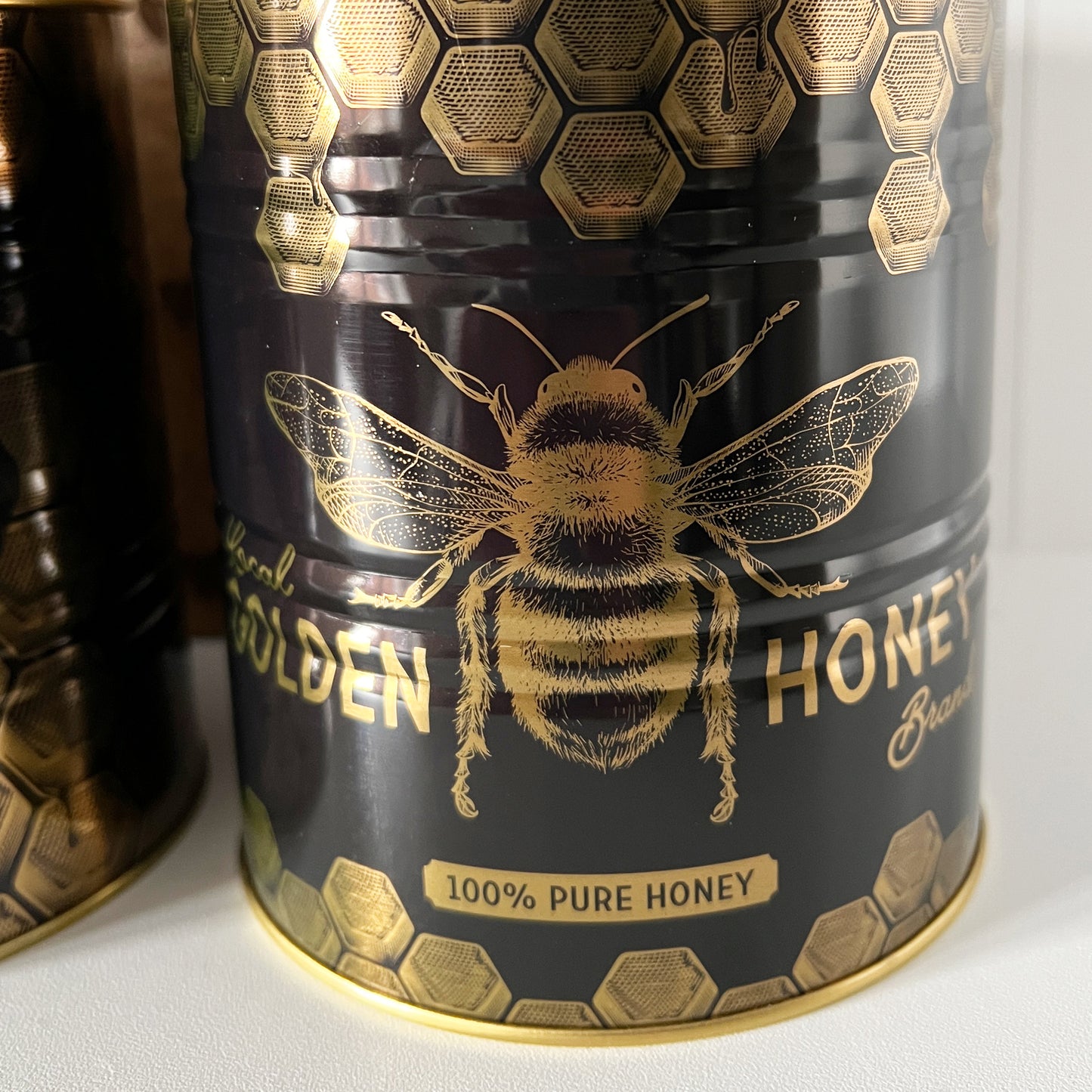 Set of 2 Bee Storage Tins