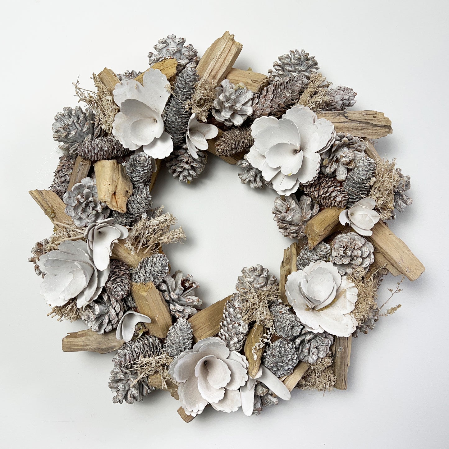 32cm Winter Frosted Wreath