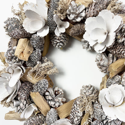 32cm Winter Frosted Wreath