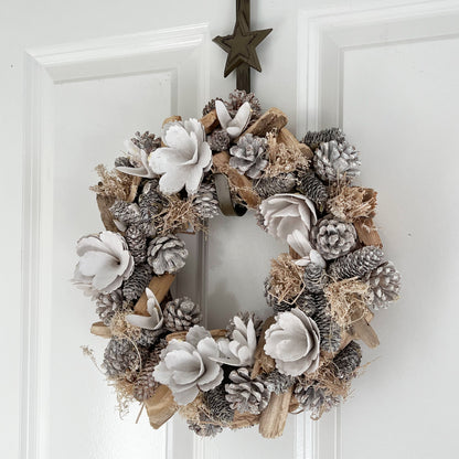 32cm Winter Frosted Wreath