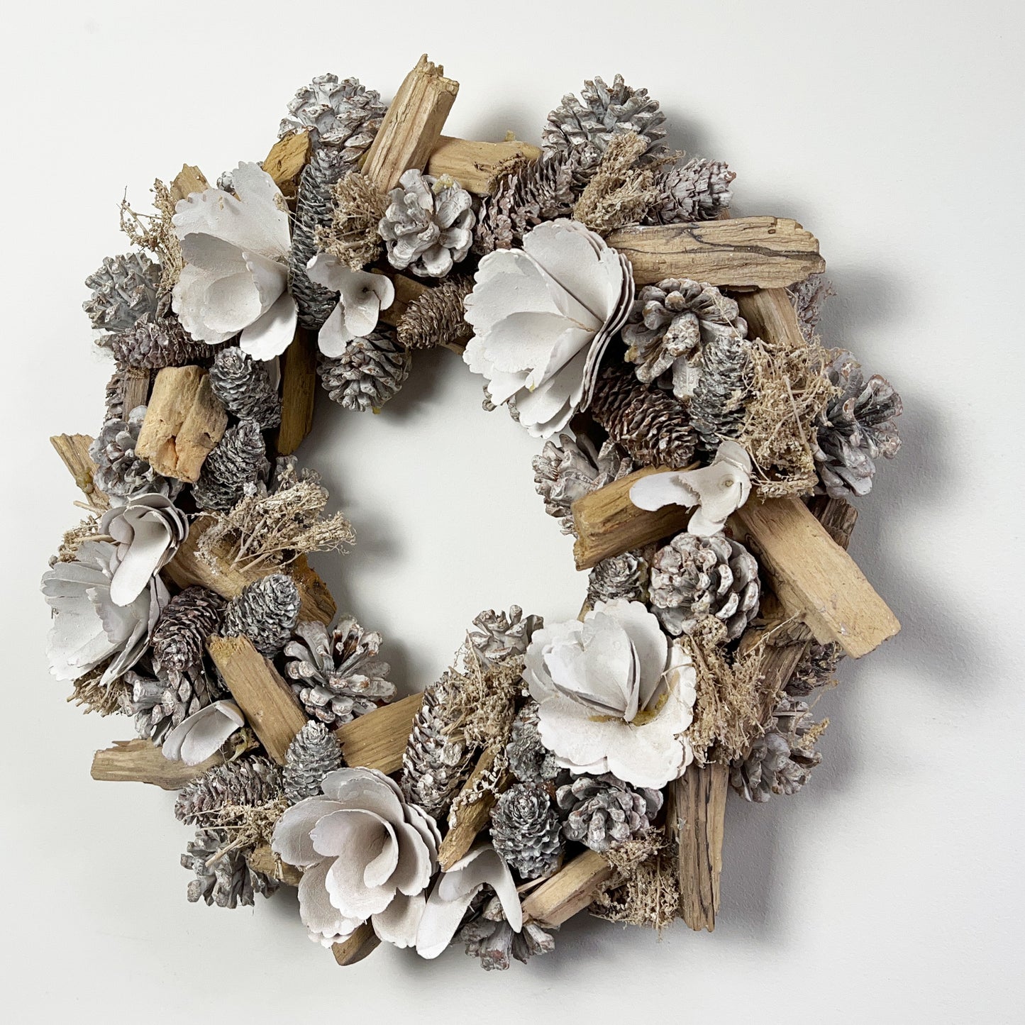 32cm Winter Frosted Wreath