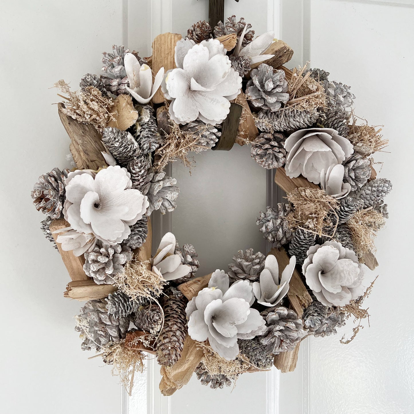 32cm Winter Frosted Wreath