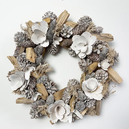 32cm Winter Frosted Wreath